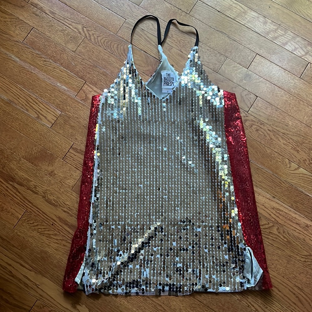 Silver Sequin Mini Dress - Holiday Party - New Years Eve - Evening Wear